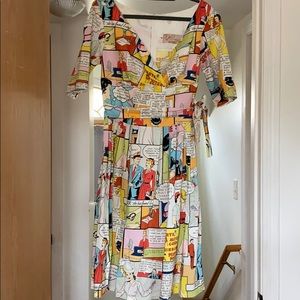 Retro comic strip dress 👗